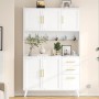 Rovaurx 70.9" Modern Kitchen Hutch with Microwave Shelf, Tall Floor Cabinet with Drawers and Doors, White KBG002WE